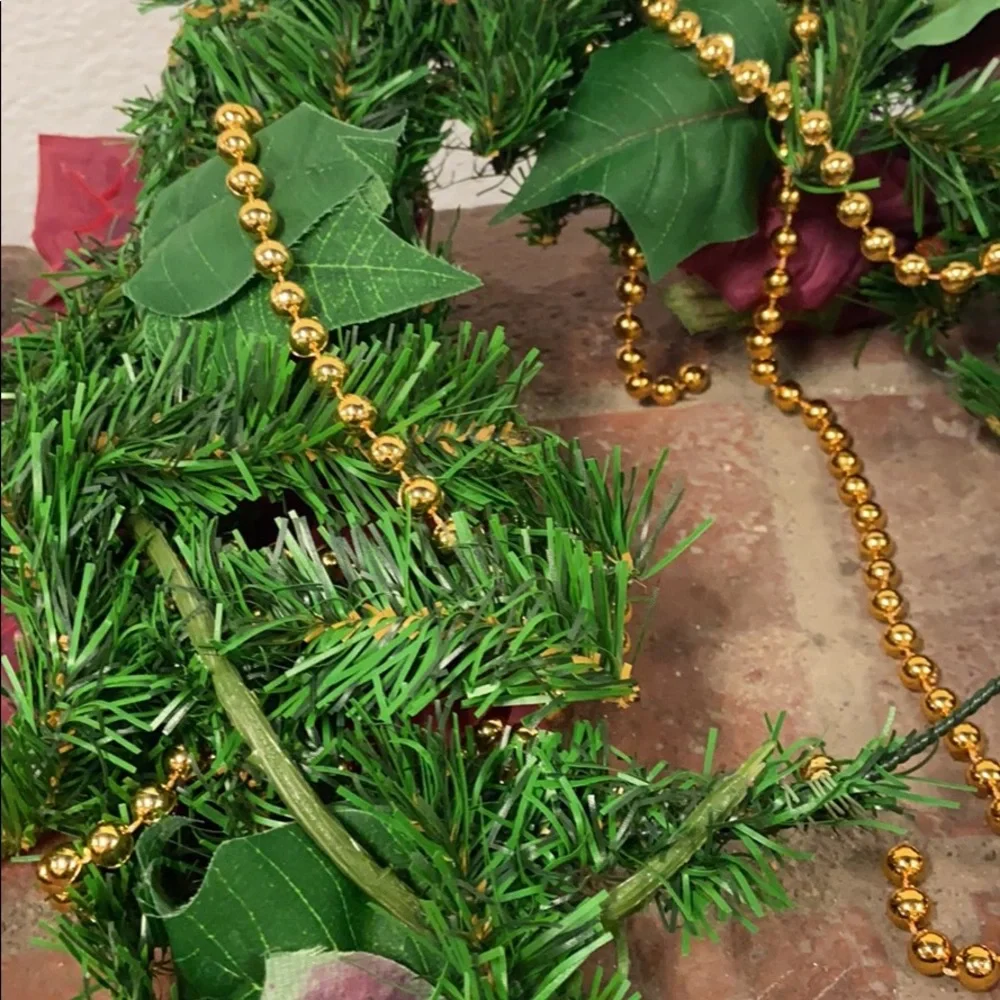 Thick synthetic lifelike Christmas holiday garland